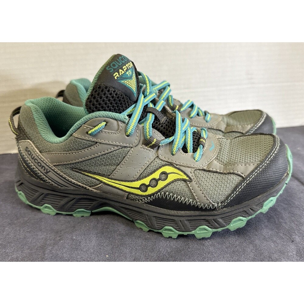 Saucony "Raptor TR" Gray and Turquoise Running Shoes Women's 8